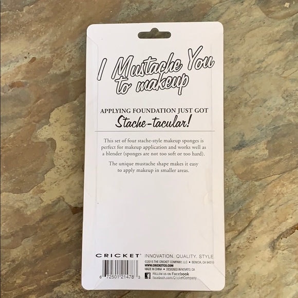 NIP Cricket I Mustache You To Makeup 4 Sponges - Picture 3 of 4